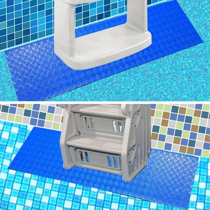 Tapis d'échelle de piscine antidérapant