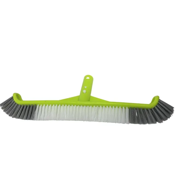 Tête de brosse de piscine à bord incurvé pour nettoyer les murs