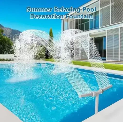 Fontaine à eau double jet pour piscine