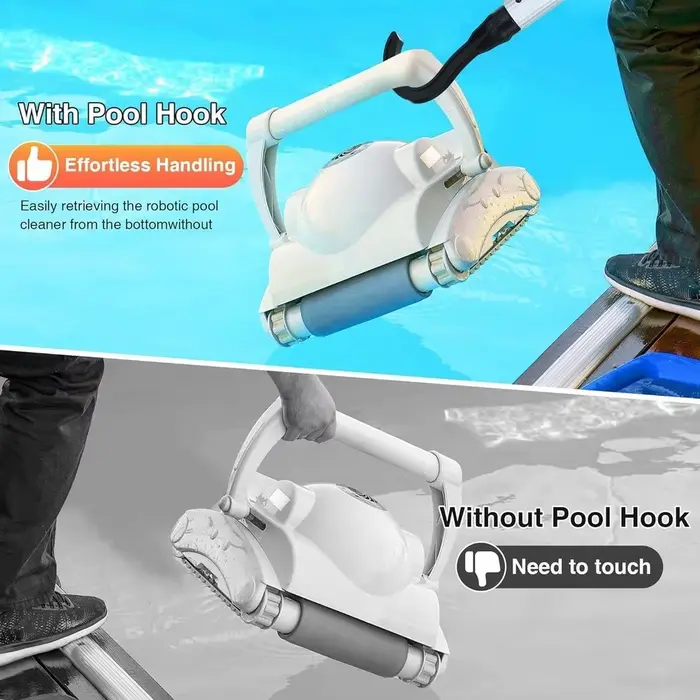 Crochet de support pour robot nettoyeur de piscine
