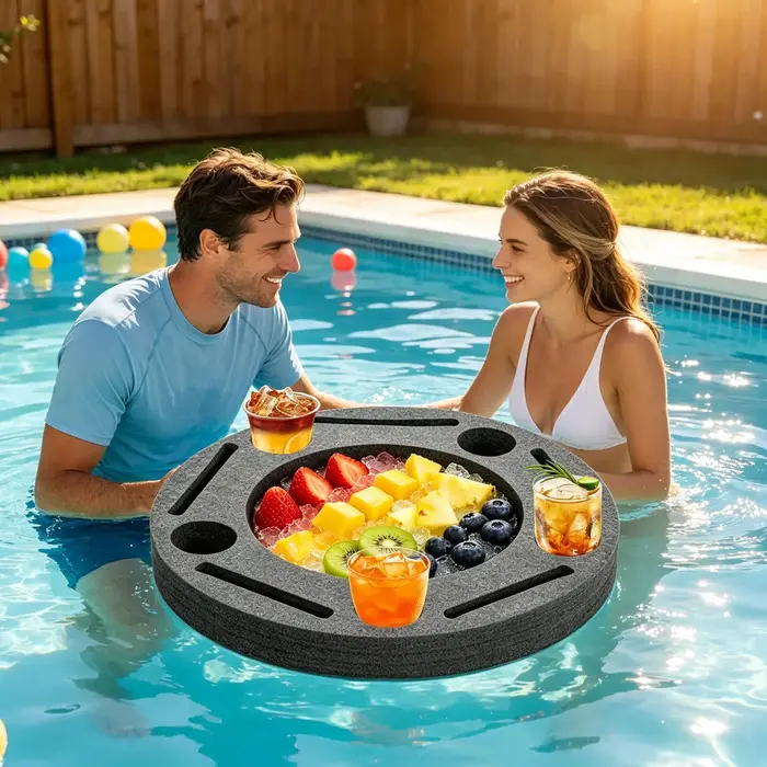Support flottant pour boissons de piscine