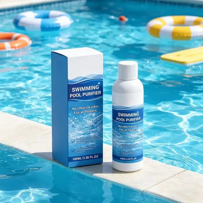 Liquide purificateur de piscine 100 ml sans chlore ni odeur