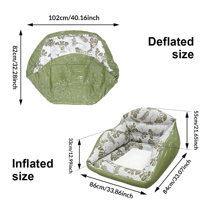 1 chaise longue gonflable flottante pour piscine