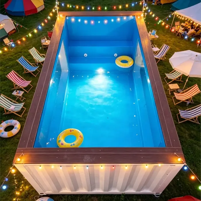 Piscine familiale personnalisée, portable et mobile, piscine hors sol pour l'extérieur, idéale pour 