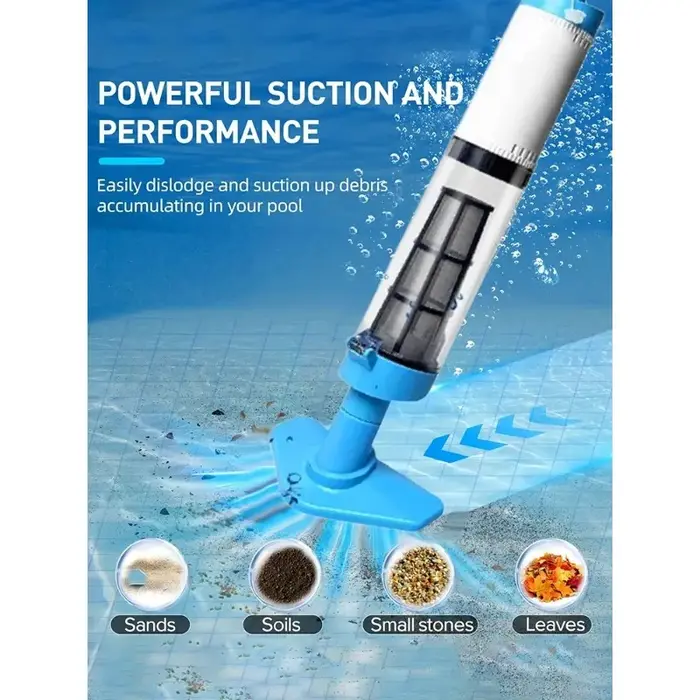 Aspirateur de piscine portatif sans fil rechargeable pour piscines hors sol et enterrées