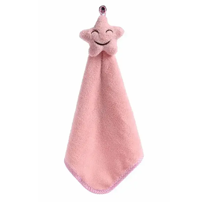 Serviette de bain pour enfants, lingette animale de dessin animé, serviette de bain suspendue en pel