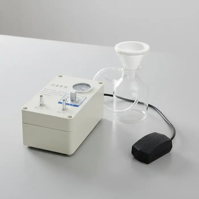 Pompe de filtration scientifique, mini pompe à vide à faible bruit avec manomètre