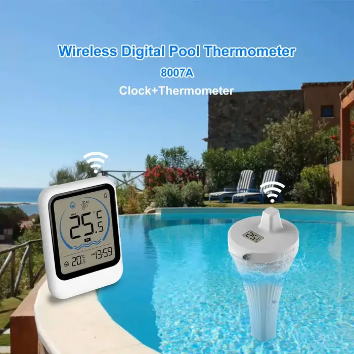 Nouveau Thermomètre de Piscine Sans Fil 2026 avec Capteur de Température pour Aquarium