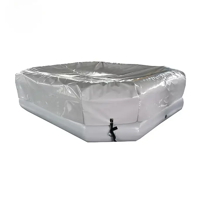 Piscine gonflable double étage grise