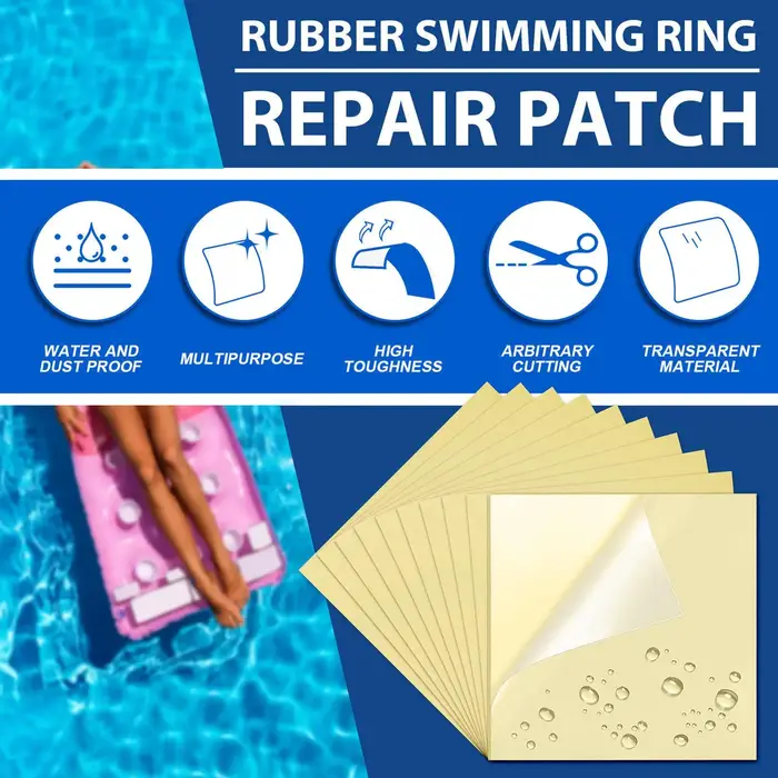 Patch de réparation de piscine gonflable auto-adhésif en PVC