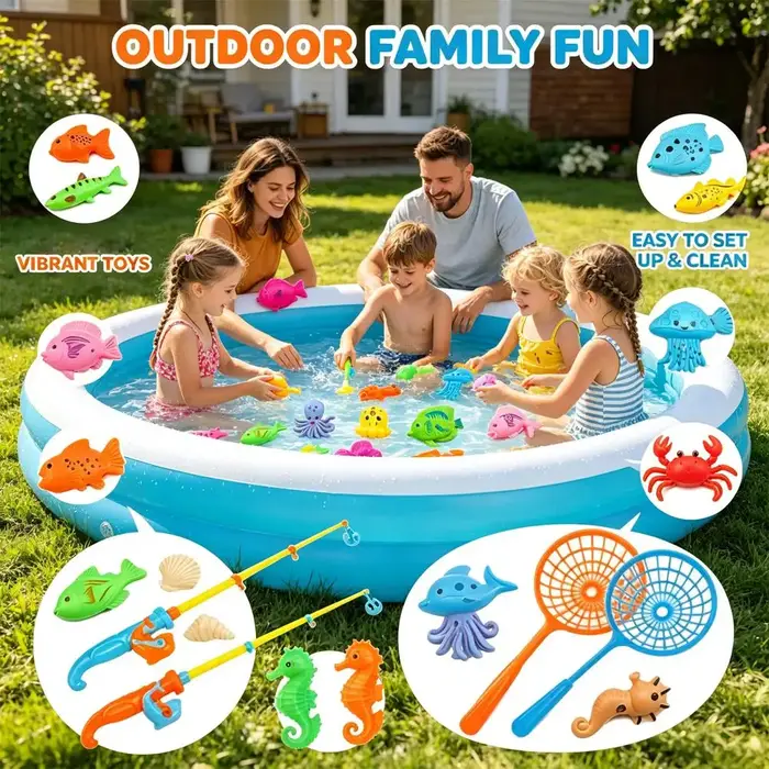 Piscine gonflable pour enfants avec pêche magnétique
