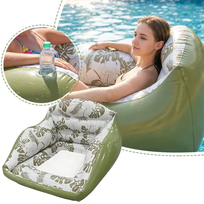 Canapé aquatique carré pour jeux et divertissements aquatiques en été - Pour une personne