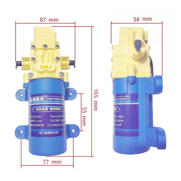 Purificateur d'eau pompe auto-amorçante DC 24 V 30 W/40 W