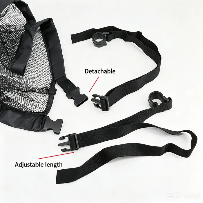 Sac de rangement en filet pour piscine extérieure