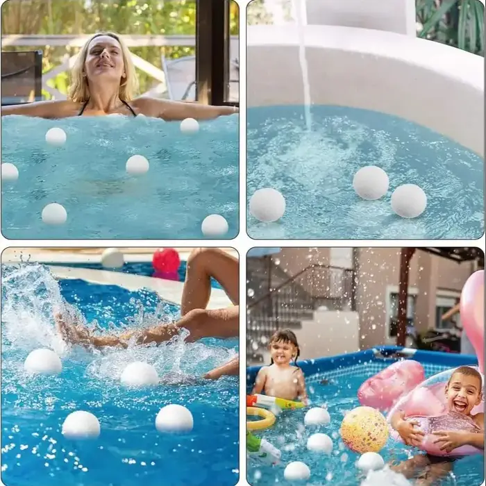 Boules filtrantes de piscine blanches ou bleues