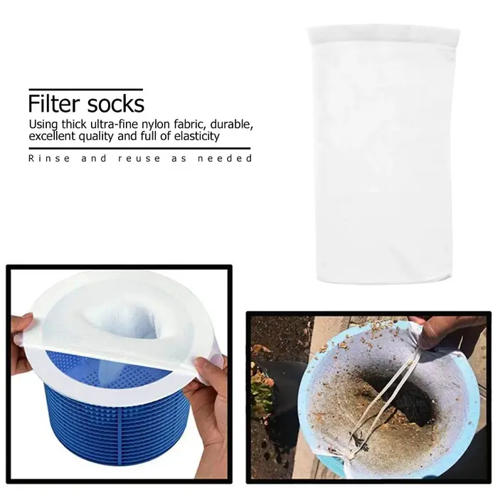 Chaussettes de skimmer en maille de nylon pour piscine