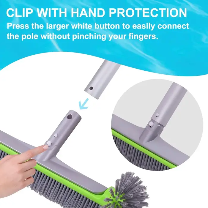 Brosse de piscine ronde de 17