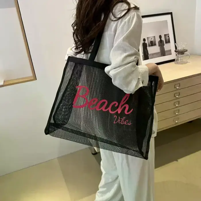 Grand sac en maille réutilisable pour femmes