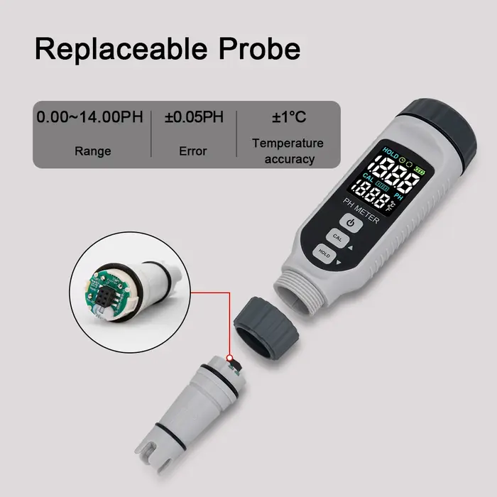PH mètre stylo Type moniteur de qualité de l'eau acidomètre pour Aquarium piscine testeur d'acidité compteur d'acido acidimètre Rechargeable