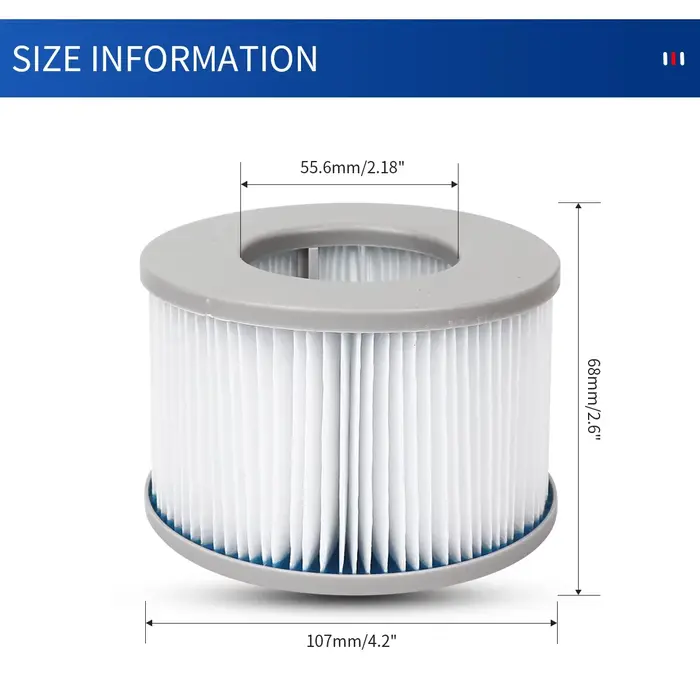 2-6 pièces pour MSPA baignoire à remous gonflable Spa bain filtre à eau cartouche pompe Kit de remplacement