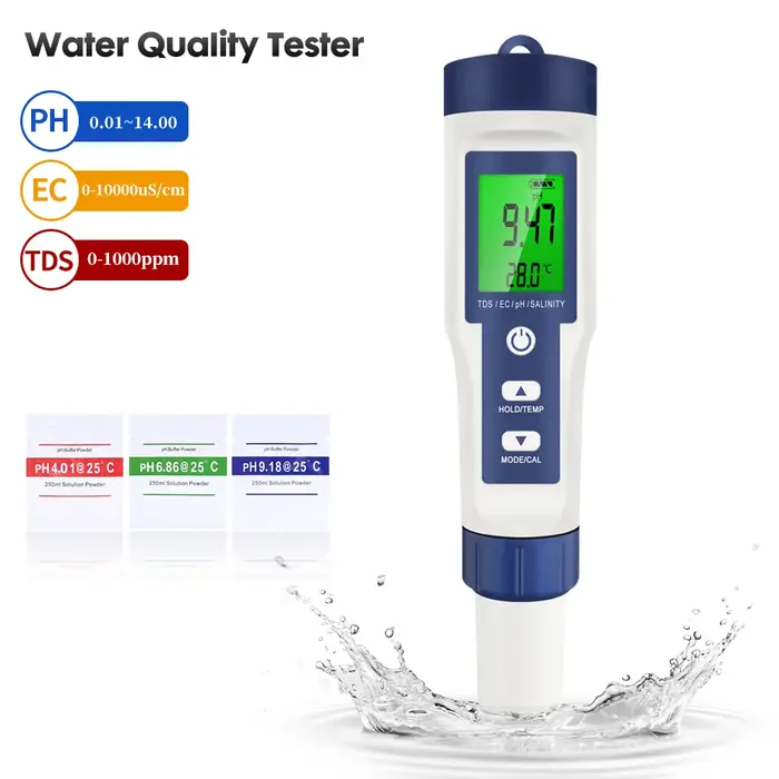 Testeur de qualité de l'eau professionnel, analyseur d'eau pour piscines, moniteur d'aquarium d'eau 