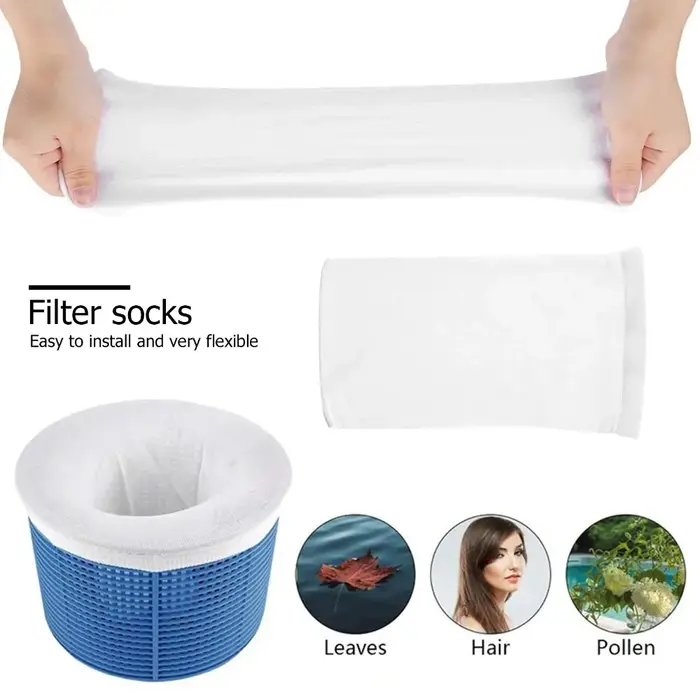 Chaussettes de skimmer en maille de nylon pour piscine