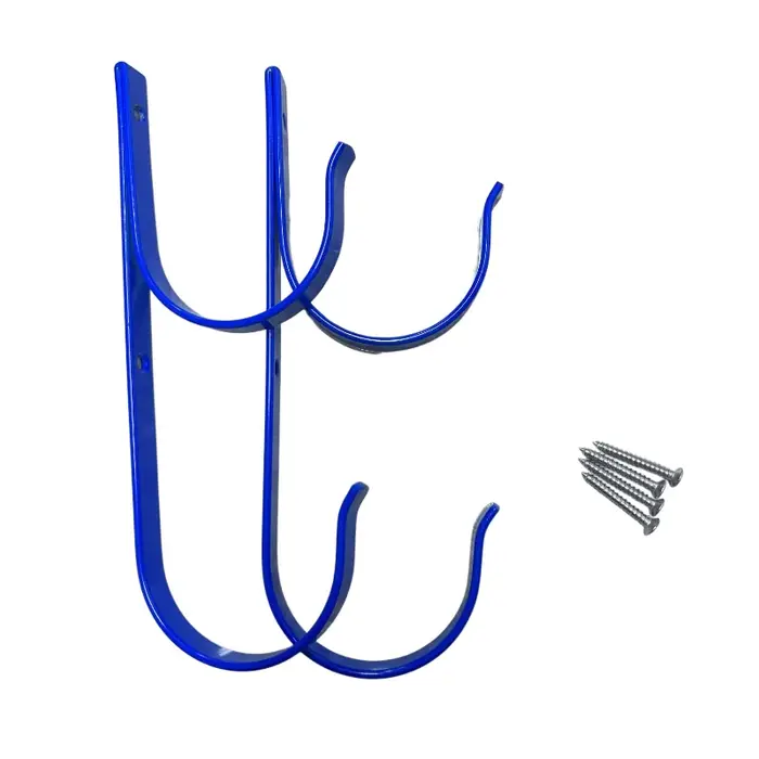 Lot de 2 supports de piscine en aluminium pour perches télescopiques - Rangement