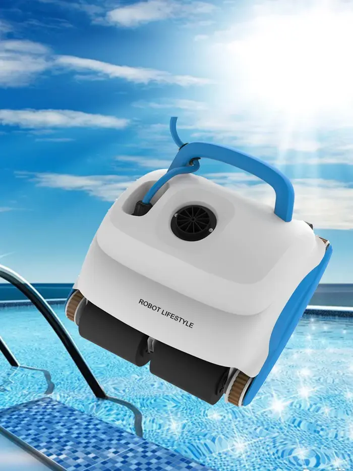 Aspirateur robot pour fond de piscine et mur de livres