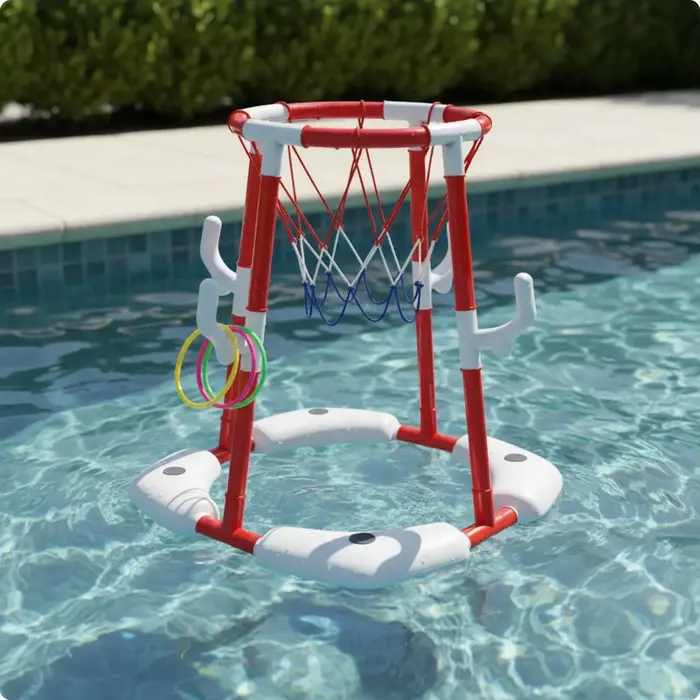 Panier de basket flottant pour piscine, jeu parent-enfant, jouet de natation pour enfants, montage f