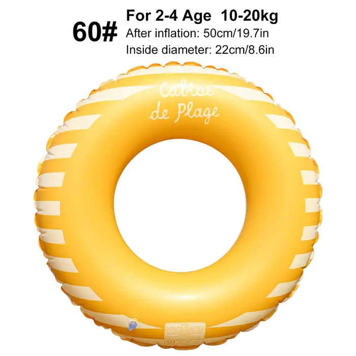 1 flotteur de piscine pour adultes, tubes gonflables à rayures simples, jolies bouées de natation, j