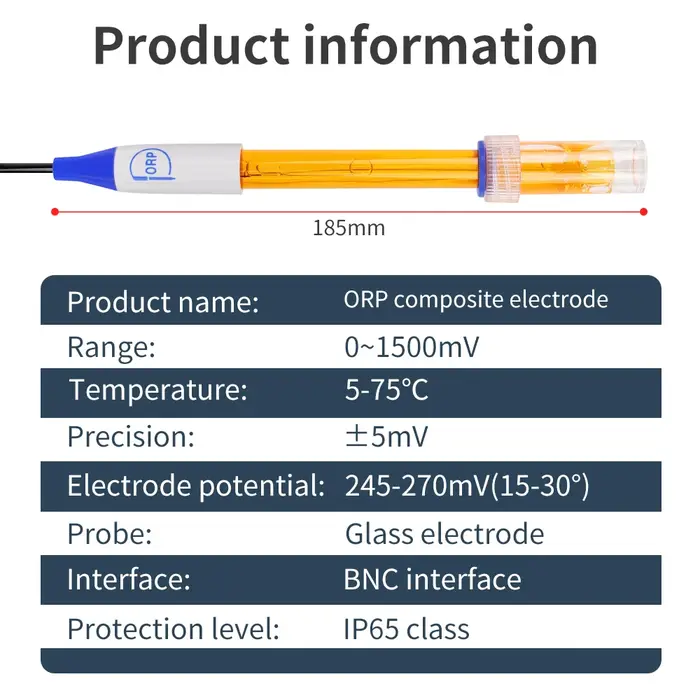Sonde d'électrode ORP pour aquarium et piscine
