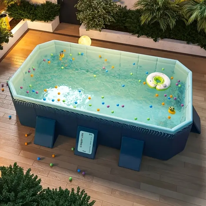Piscine familiale gonflable 1 pièce/2 pièces, matériau PVC Durable de grande capacité pour l'extérie