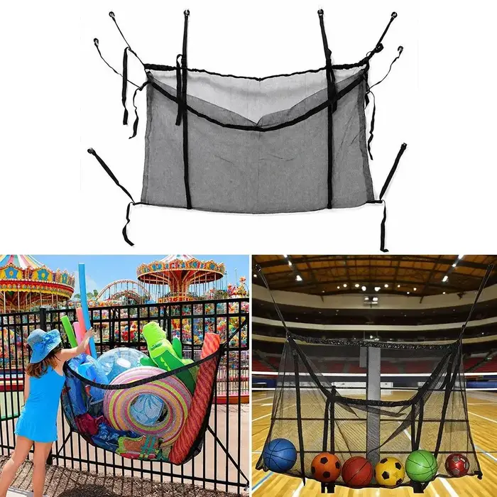 Sac de rangement en filet grande capacité pour piscine