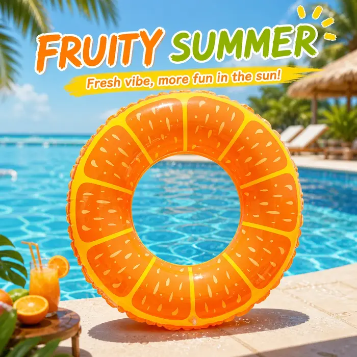1 pièce Bouée gonflable en forme de pastèque pour piscine