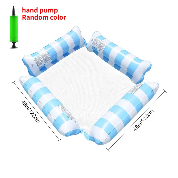 1PC Matelas Flottant Gonflable pour Piscine, Tapis de Relaxation en Maille, Hamac de Piscine pour Ad