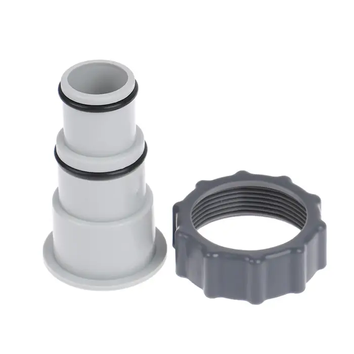 Adaptateur de Tuyau de Piscine avec Collier pour Pompe à Connexion Filetée Intex
