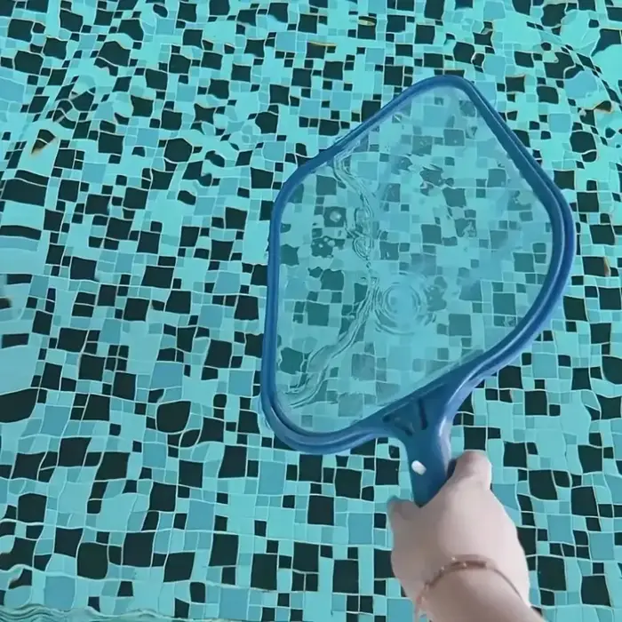Épuisette de piscine légère à large ouverture et mailles fines, grande capacité, pour nettoyer les feuilles, accessoires de piscine