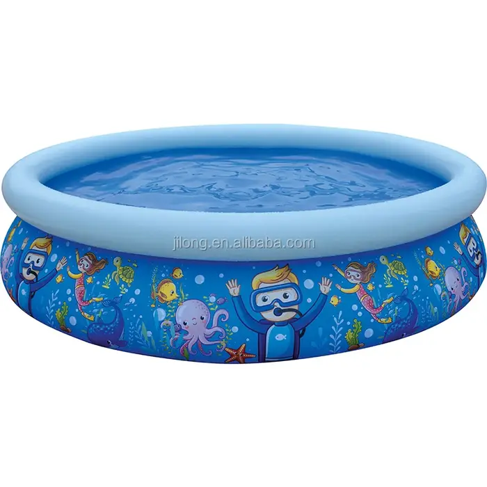 Piscine gonflable familiale 3D Dinosaures 1,75m*62cm en PVC pour jardin