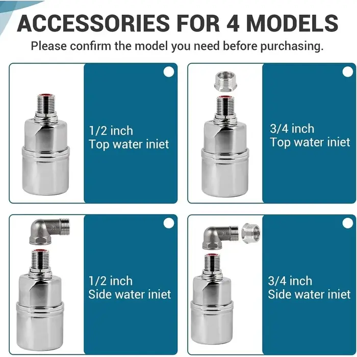 BSEVB-Valve de régulation de niveau d'eau, 3/4 pouces, flotteur automatique pour réservoir d'eau, pi