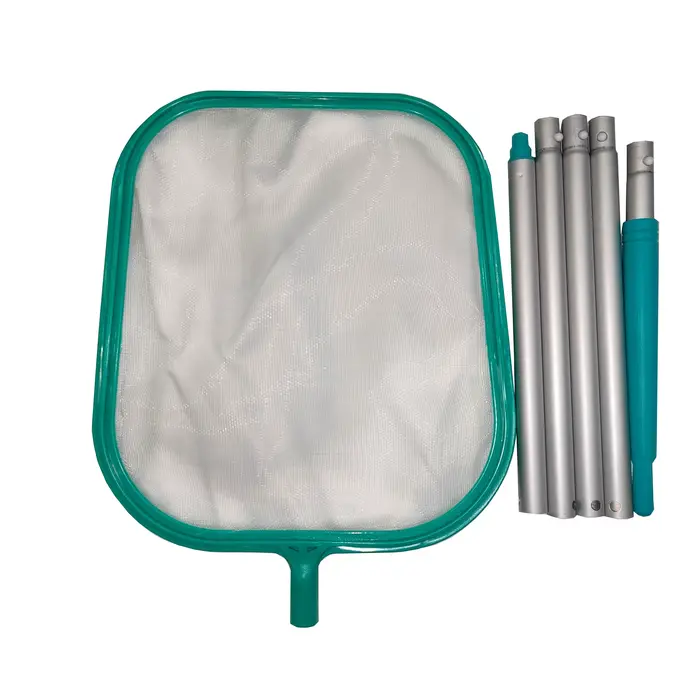 Filet d'écumoire de feuilles de piscine professionnel et ensemble de filet de râteau à feuilles – ne