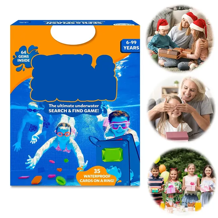 Jeu de plongée pour la recherche de gemmes dans la piscine