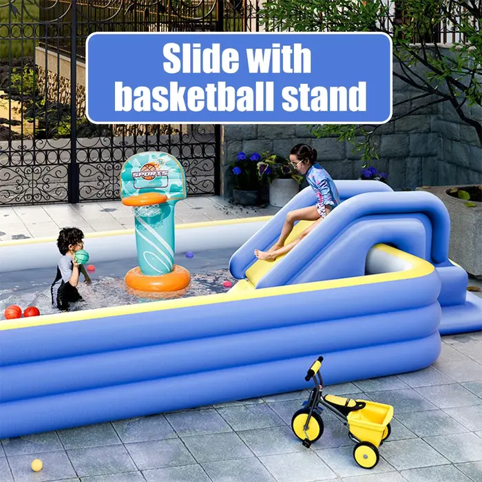 Toboggan aquatique gonflable compact