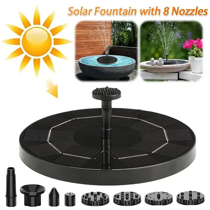 Pompes de fontaine à énergie solaire 13/16/18 cm : parfaites pour les piscines de jardin