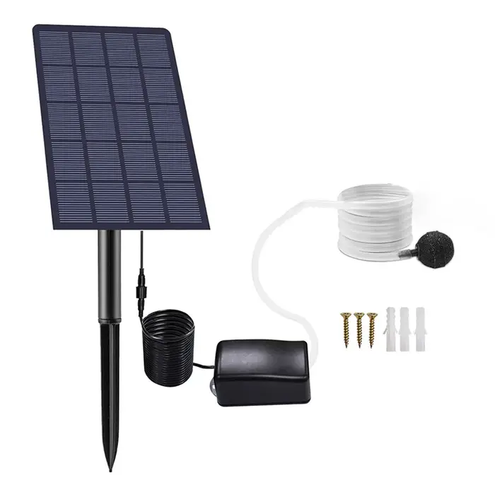 Pompe à oxygène solaire 2,5 W pour aquarium et bassin, oxygénateur, aérateur, pompe à air, pompe de 