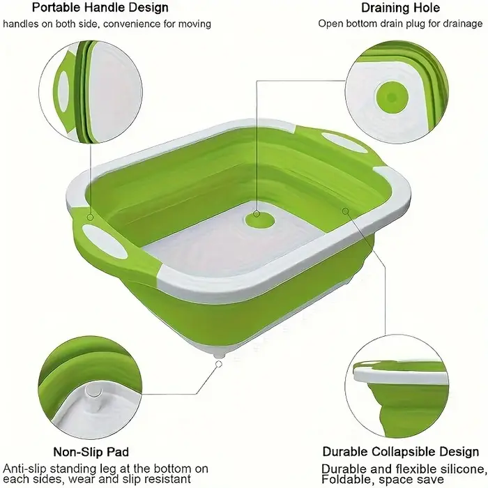 Bassin portable 2-en-1 : gain de place