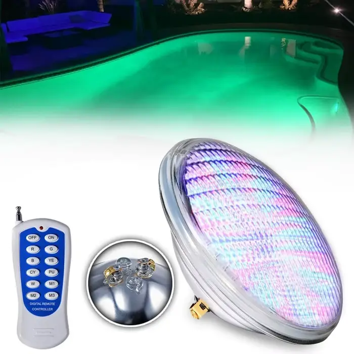LED ampoule de piscine RGB multicolore E26 Base Par56 sous l'eau lampe