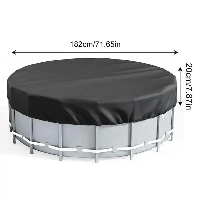 Couvertures de sécurité pour piscine, couverture solaire ronde pliable, anti-poussière, protection,