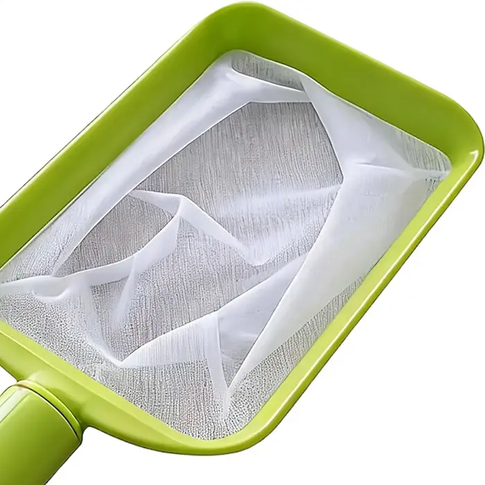 Épuisette de nettoyage de piscine à mailles fines avec manche détachable pour spa