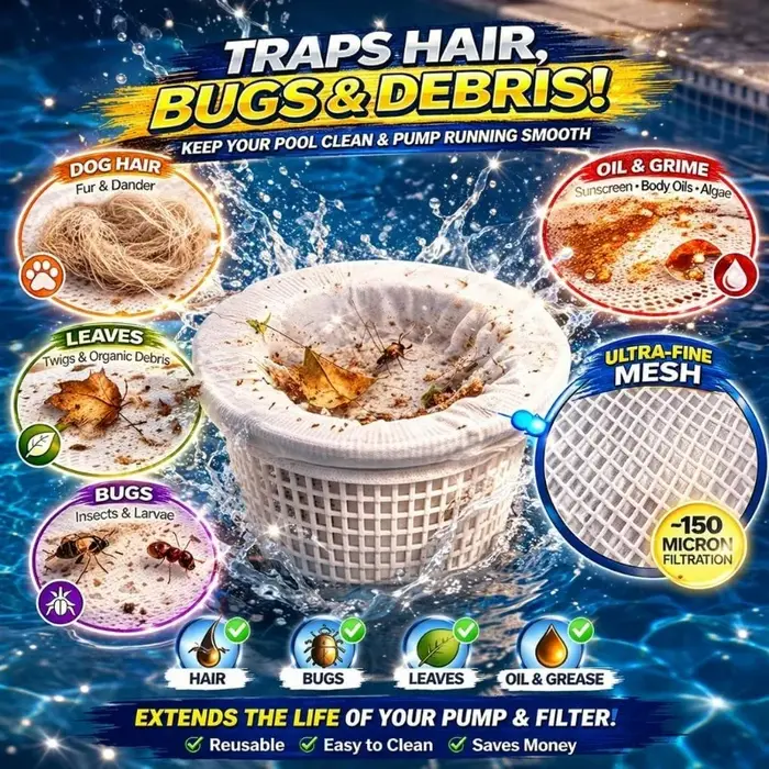 Sac filtrant élastique pour piscine