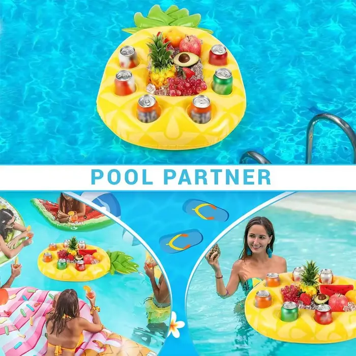 Porte-boissons gonflable flottant pour piscine